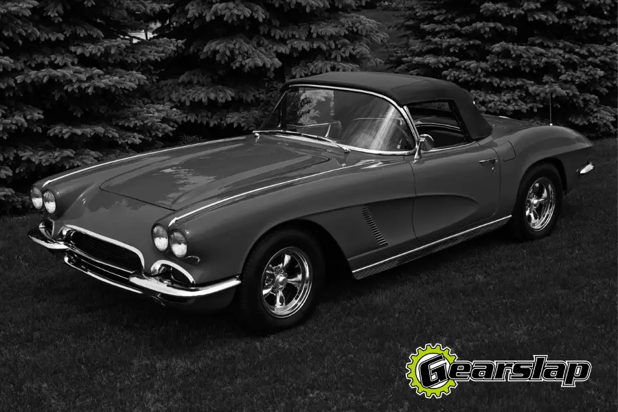 1962 C1 chevrolet Corvette Black & White