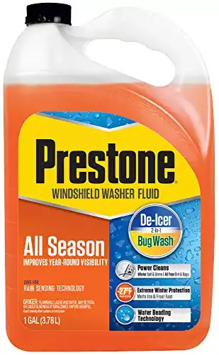 Prestone Deluxe 2-in-1 Windshield Washer Fluid, 1 Gallon