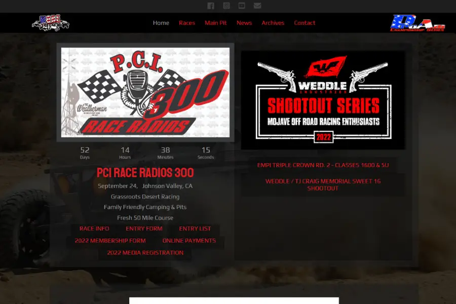 MORE Mojave Off Road Racing Enthusiasts Website Screenshot 900x600 1