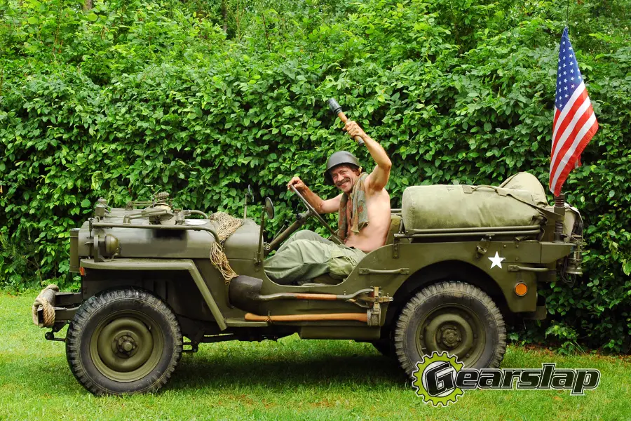 Military Jeep Willys Camo Green