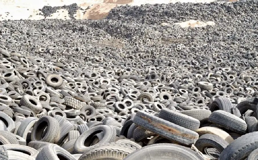 old tire graveyard in kuwait piles of worn out tires