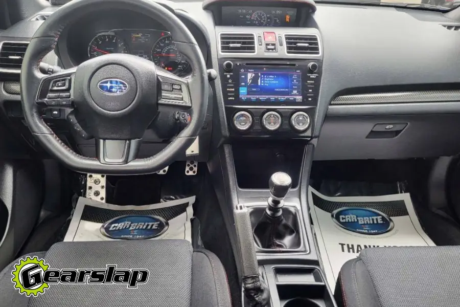 subaru wrx interior steering wheel radio touchscreen